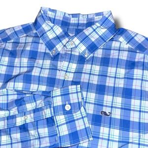 VINEYARD VINES Performance Shirt Small Madras‎ Plaid Classic Whale Button Down